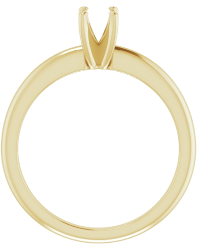 14K Yellow  6x4 mm Oval Solitaire Engagement Ring Mounting (2)