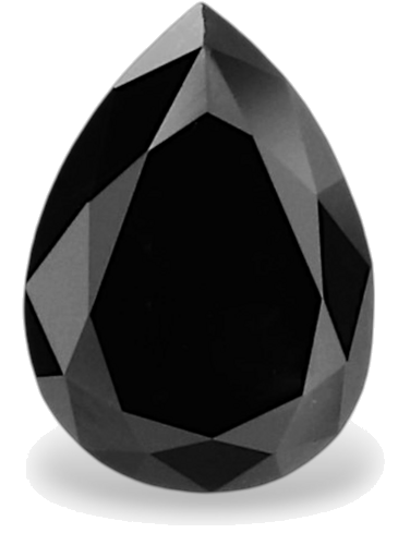 0.6 carat Fancy Black-VVS2 Natūralus Pear Deimantas (1)