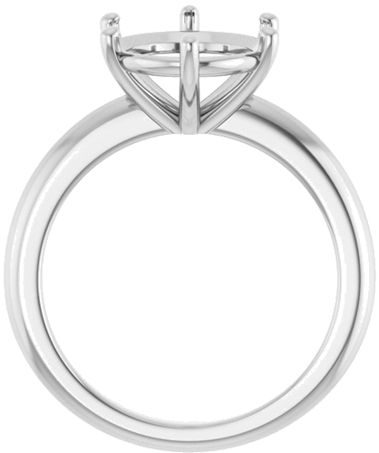 Sužadėtuvių Žiedas 14k white gold Oval 12mm x 10mm (2)