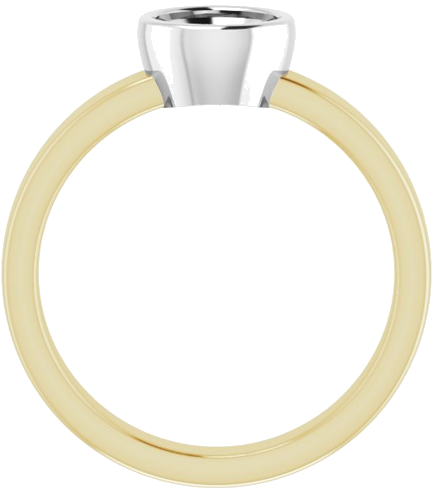 14K Yellow White 6 mm Round Solitaire Engagement Ring Mounting (2)