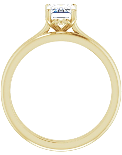 Sužadėtuvių Žiedas „Solitaire“ 14k yellow gold Emerald 7mm x 5mm (7)