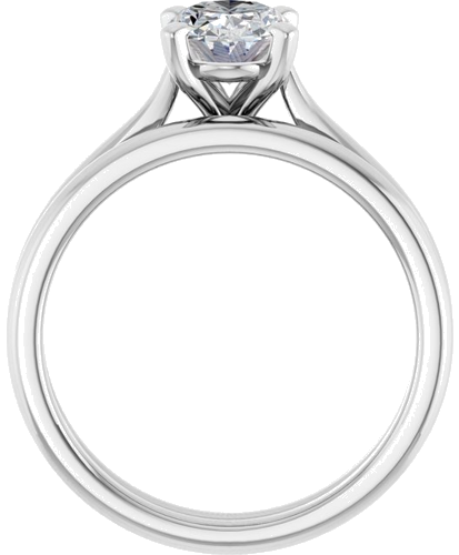 Sužadėtuvių Žiedas 14k white gold Oval 8mm x 6mm (7)