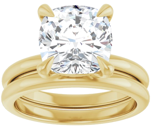 Sužadėtuvių Žiedas „Solitaire“ 14k yellow gold Cushion 9mm (8)