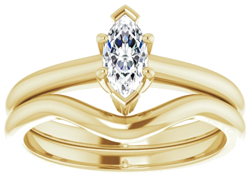 Sužadėtuvių Žiedas „V-End Prong“ 14k yellow gold Marquise 7mm x 3.5mm (8)