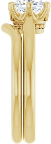 Sužadėtuvių Žiedas „Solitaire“ 585 Geltonojo Aukso Oval 7mm x 5mm (9)