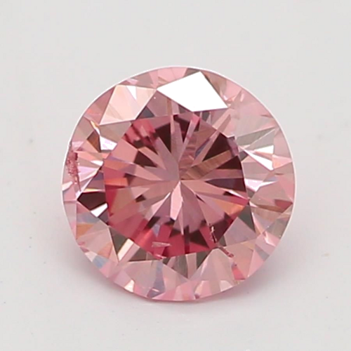 0.25 carat Fancy Orangy Pink-SI2 GD cut Natūralus Round Deimantas (1)