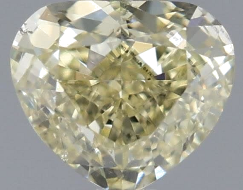 0.43 carat Fancy Light Yellow-SI1 Natūralus Heart Deimantas (1)