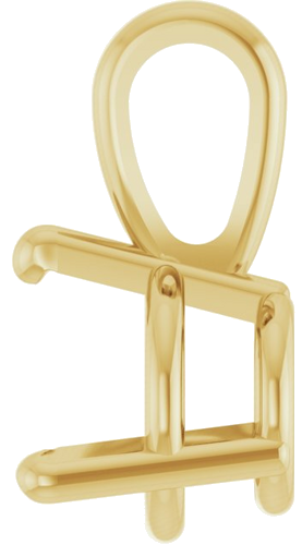 Pakabukas „Solitaire“ 10k yellow gold Round 6mm (3)