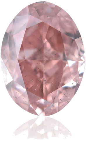 0.38 carat Fancy Intense Orangey Pink-SI1 Natūralus Oval Deimantas (1)