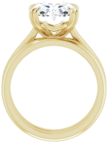 14K Yellow 12x10 mm Oval Solitaire Engagement Ring Mounting (7)