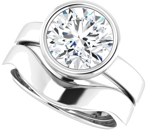 14K White 8.8 mm Round Solitaire Engagement Ring Mounting (10)