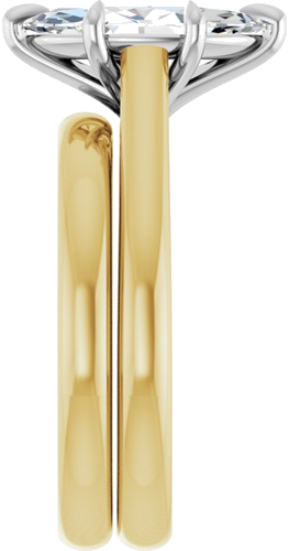 Sužadėtuvių Žiedas „Claw-Prong“ 14k yellow/white gold Marquise 12mm x 6mm (9)