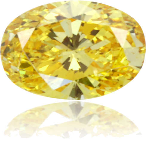 0.44 carat Fancy Intense Orangey Yellow-SI1 Natūralus Oval Deimantas (1)