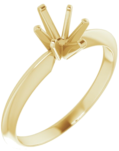 Sužadėtuvių Žiedas „Solitaire“ 585 Geltonojo Aukso Oval 7mm x 5mm (1)