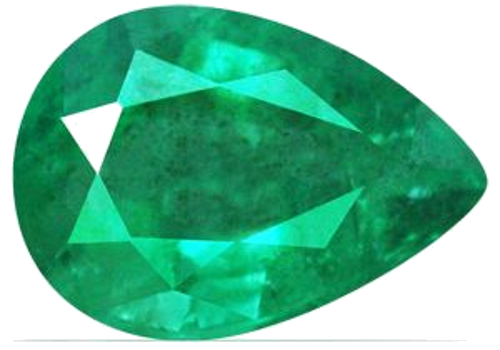 0.66 carat GREEN Pear Smaragdas (1)