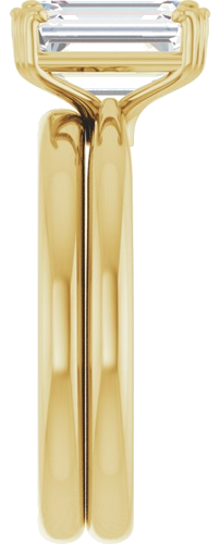 Sužadėtuvių Žiedas „Solitaire“ 14k yellow gold Emerald 9mm x 7mm (9)