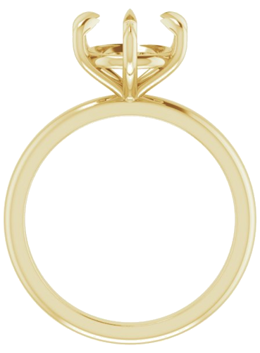 14K Yellow 8.8 mm Round Solitaire Engagement Ring Mounting (2)