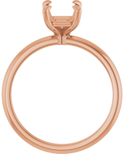 Sužadėtuvių Žiedas „Solitaire“ 585 Rožinis Aukso Emerald 8mm x 6mm (2)