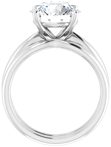 Sužadėtuvių Žiedas 14k white gold Round 10mm (7)