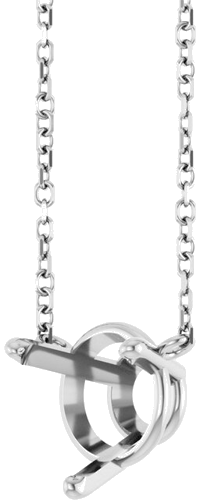 Pakabukas „Solitaire“ 14k white gold Round 8.5mm (2)
