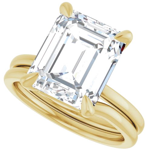 Sužadėtuvių Žiedas 18k yellow gold Emerald 11mm x 9mm (10)