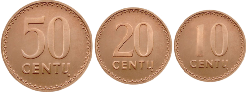 1991 Lithuania 10, 20, 50 cents set (1)
