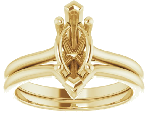 14K Yellow 10x5 mm Marquise V-Prong Engagement Ring Mounting (8)