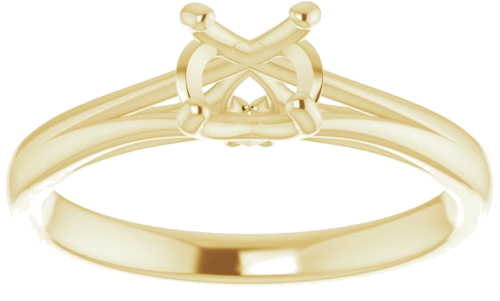 Sužadėtuvių Žiedas „Solitaire“ 14k yellow gold Round 5.8mm (3)