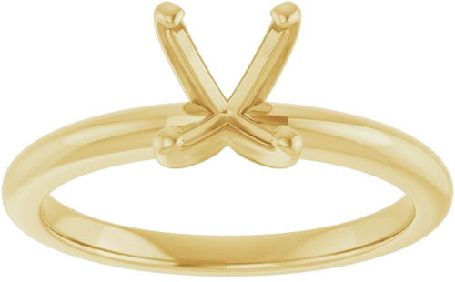 10K Yellow  8x6 mm Oval Solitaire Engagement Ring Mounting (3)