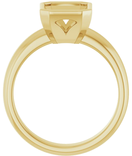 Sužadėtuvių Žiedas „Bezel-Set Solitaire“ 14k yellow gold Emerald 9mm x 7mm (2)