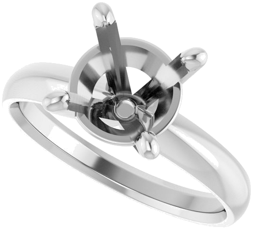 Sužadėtuvių Žiedas „Solitaire“ 14k white gold Round 8.6mm (5)