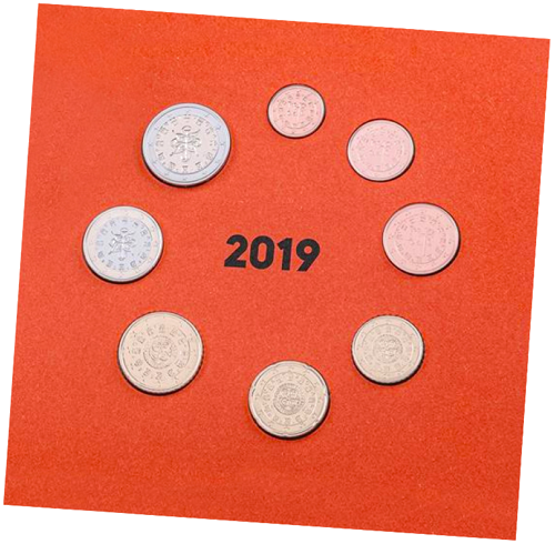 2019 Portugalija BU euro monetų rinkinys (3)