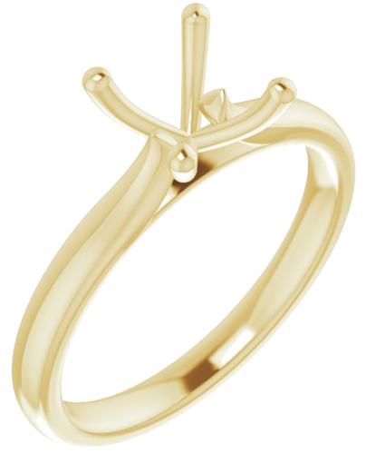 14K Yellow 5.8 mm Round Solitaire Engagement Ring Mounting (1)