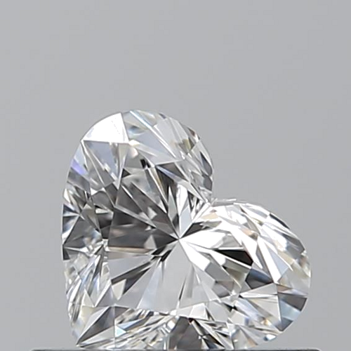 0.52 carat F-VVS2 Natūralus Heart Deimantas (1)
