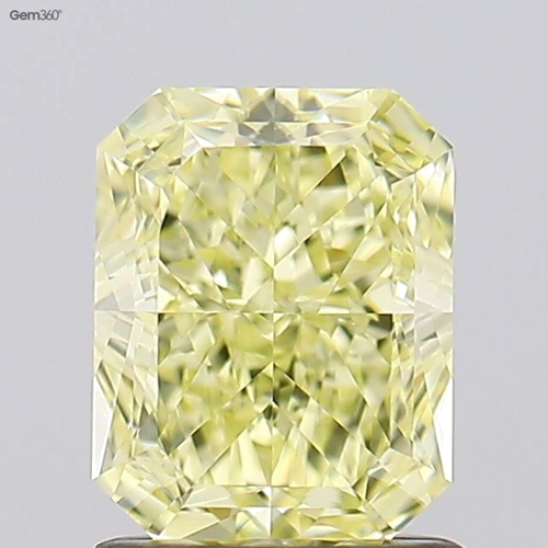 1.5 carat Fancy Yellow-VVS1 Natūralus Radiant Deimantas (1)