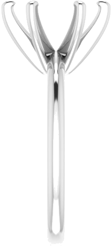 Platinum  10 mm Round Solitaire Engagement Ring Mounting (4)