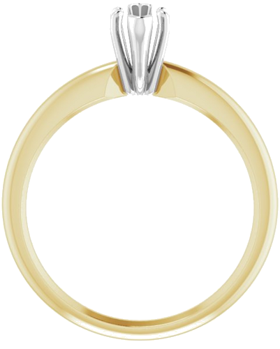 Sužadėtuvių Žiedas „V-End Solitaire“ 585 Baltojo Ir Geltonojo Aukso Marquise 8mm x 3.5mm (3)
