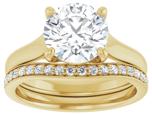 14K Yellow 8.2 mm Round Solitaire Engagement Ring Mounting (8)