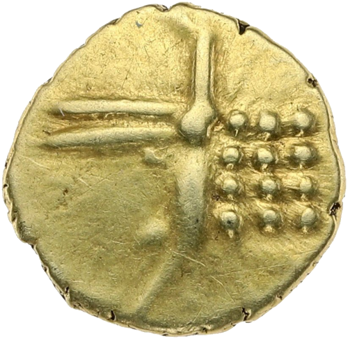 Gold fanam coin, Princely State of Travancore (1)