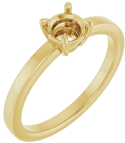 Sužadėtuvių Žiedas „Claw-Prong Solitaire“ 10k yellow gold Round 5.2mm (1)