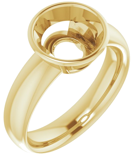 Sužadėtuvių Žiedas „Bezel-Set Solitaire“ 14k yellow gold Round 8.8mm (1)