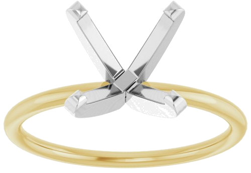 Sužadėtuvių Žiedas „Solitaire“ 14k yellow/white gold Round 9.5mm (3)