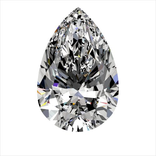 0.46 carat G-VVS1 Natūralus Pear Deimantas (1)