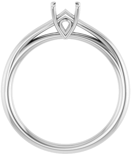 Sužadėtuvių Žiedas „Solitaire“ 14k white gold Round 5.2mm (2)