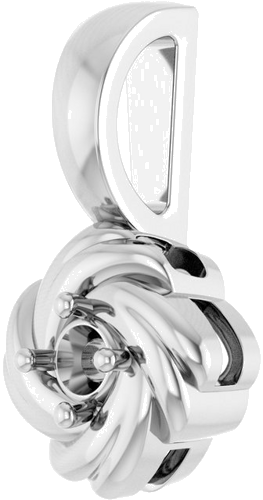 Pakabukas „Knot“ 14k white gold Round 3mm (2)