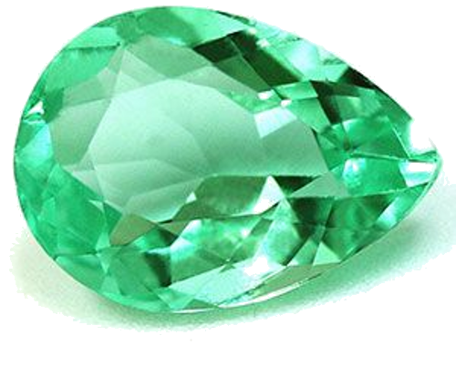0.98 carat GREEN Pear Smaragdas (1)