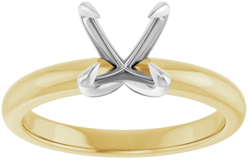 Sužadėtuvių Žiedas „Claw-Prong Solitaire“ 18k yellow/white gold Round 7.4mm (3)