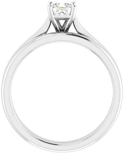 14K White 4 mm Square Engagement Ring Mounting (7)