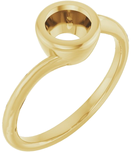 Sužadėtuvių Žiedas „Bezel-Set Solitaire“ 14k yellow gold Round 6.5mm (1)