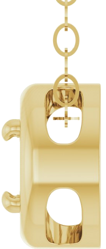 Pakabukas „Solitaire Slide“ 14k yellow gold Round 5mm (3)